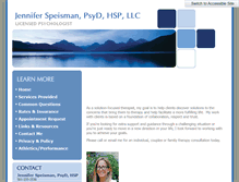 Tablet Screenshot of drjenniferspeisman.com